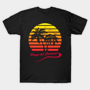 Playa del Carmen 80s Sunset T-Shirt